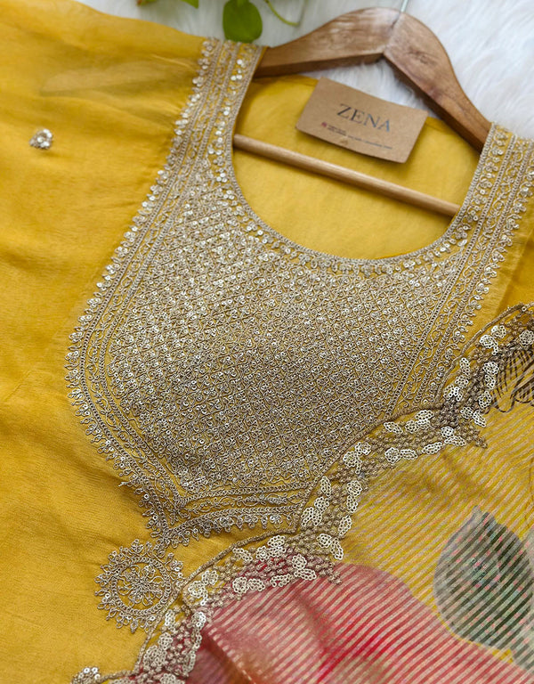 Premium Shimmer Tissue Party Wear Suit – Radiate Elegance & Grace ✨