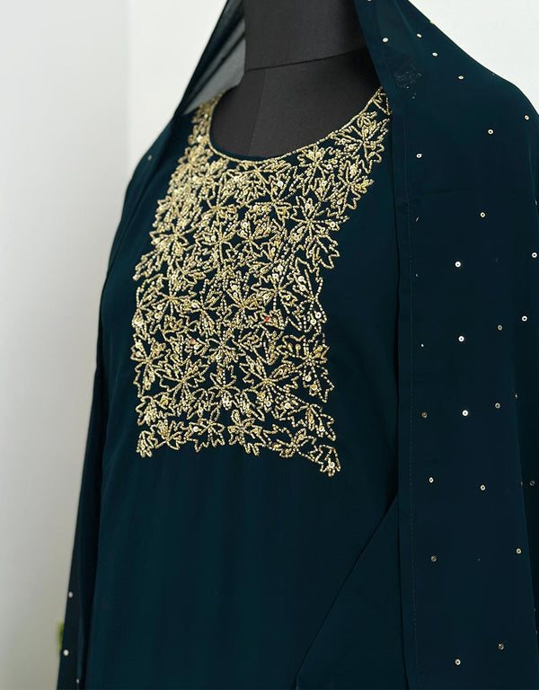 Ready-to-Wear Georgette Suit with Handwork - Effortless Elegance ๐