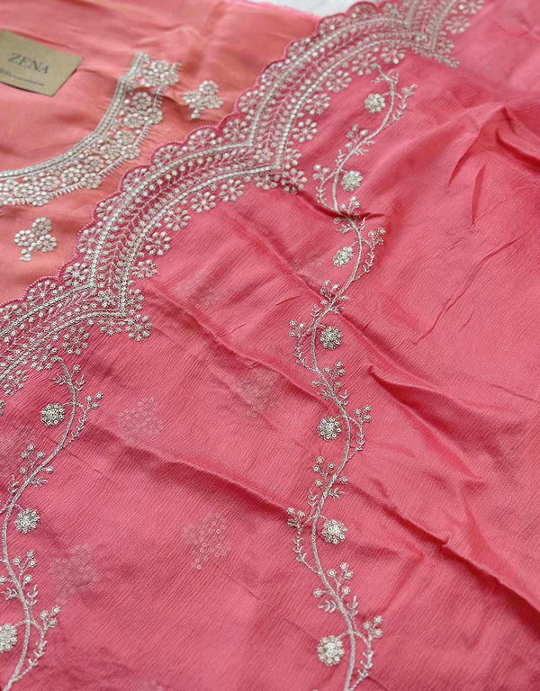 Unstitched Chinnon Party Wear Kurti Set – Luxe & Custom Elegance ✨