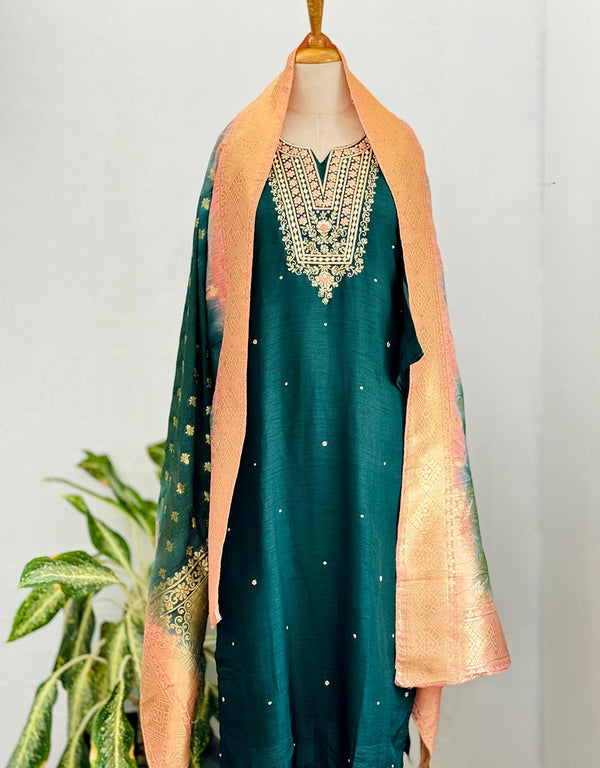 Ready-to-Wear Dola Silk Kurti Set ✨