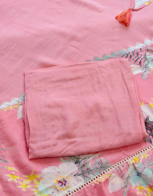 Semistitched Muslin Kurti Set ✨