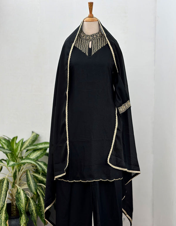 Ready-to-Wear Georgette Sharara Kurti Set ✨