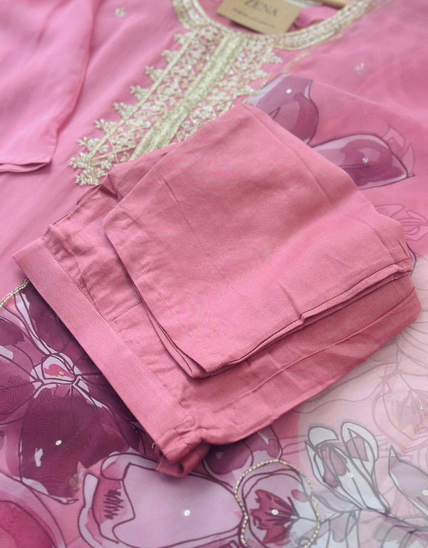 Ready-to-Wear Organza Kurti Set – Sheer Elegance & Graceful Charm ✨