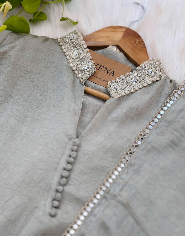 Ready to Wear Crushed Tissue Silk Kurti Set ✨