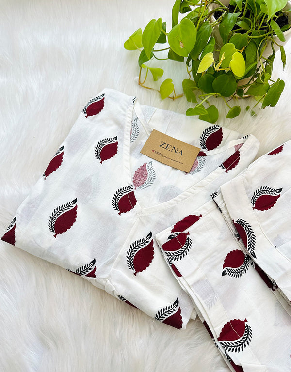 Ready-to-Wear Cotton Anarkali Co-ord Set – Graceful Comfort & Effortless Style ✨