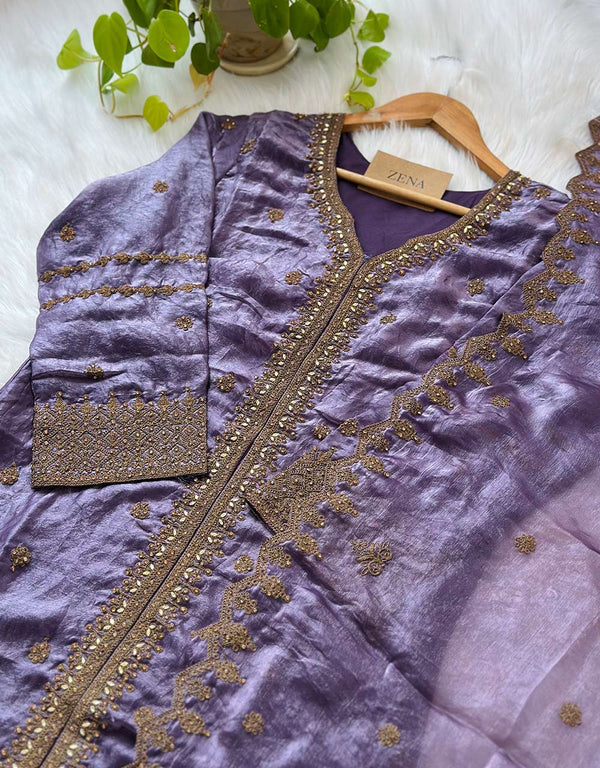 Ready-to-Wear Shimmer Silk Kurti Set – Effortless Glamour & Luxe Appeal ✨