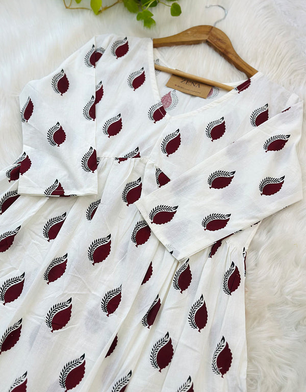 Ready-to-Wear Cotton Anarkali Co-ord Set – Graceful Comfort & Effortless Style ✨