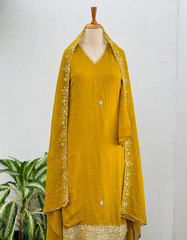 Pure Organza Handwork Party Wear Suit✨