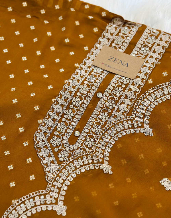 Organza Unstitched Party Wear Suit ✨