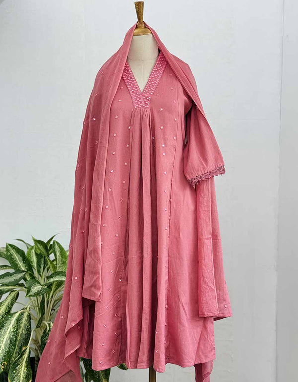 Ready to Wear Pure Cotton Anarkali Suit – Classic Comfort & Timeless Elegance ✨