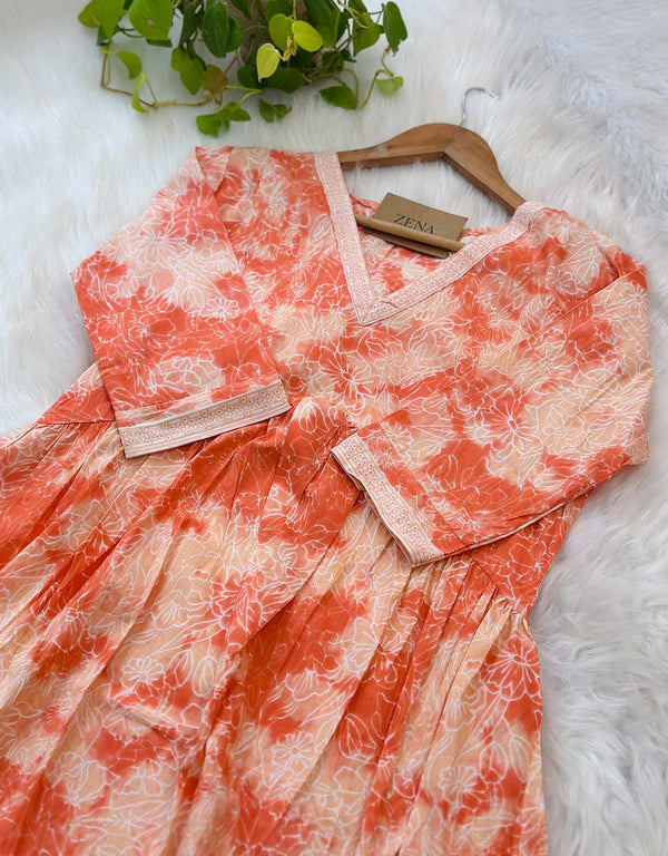 Ready-to-Wear Cotton Anarkali Co-ord Set – Effortless Elegance & Comfort🌟