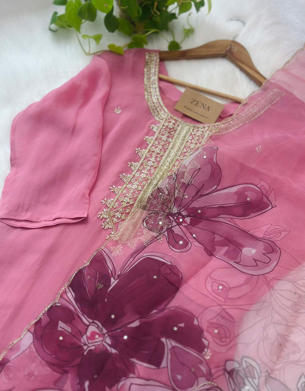 Ready-to-Wear Organza Kurti Set – Sheer Elegance & Graceful Charm ✨