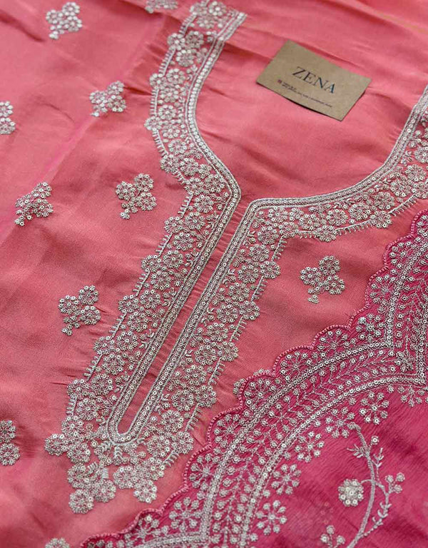 Unstitched Chinnon Party Wear Kurti Set – Luxe & Custom Elegance ✨