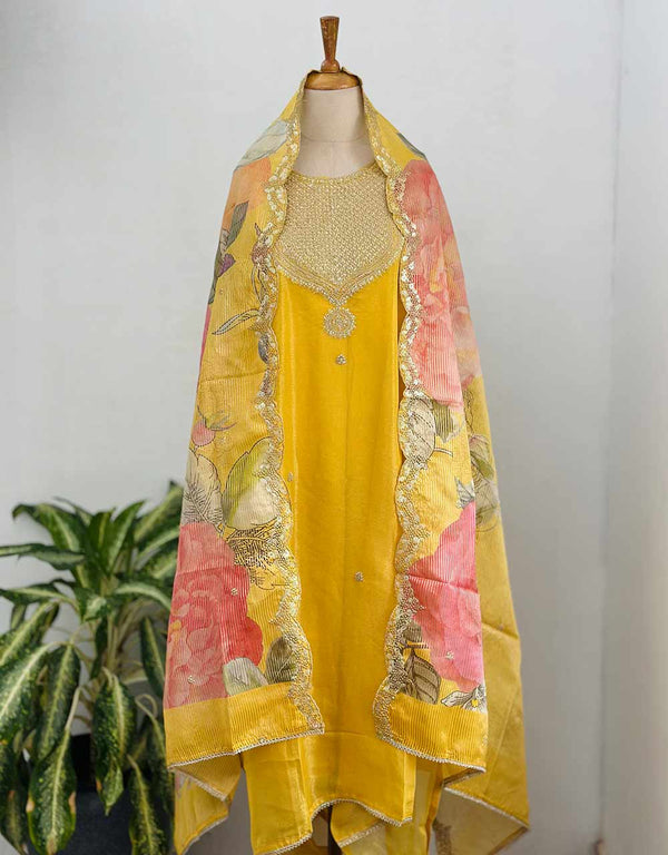 Premium Shimmer Tissue Party Wear Suit – Radiate Elegance & Grace ✨