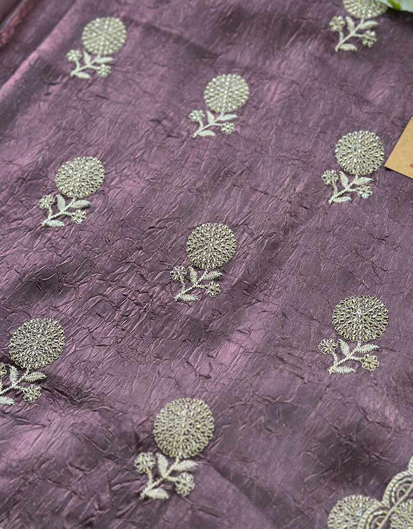 Unstitched Shimmer Silk Partywear Suit ✨