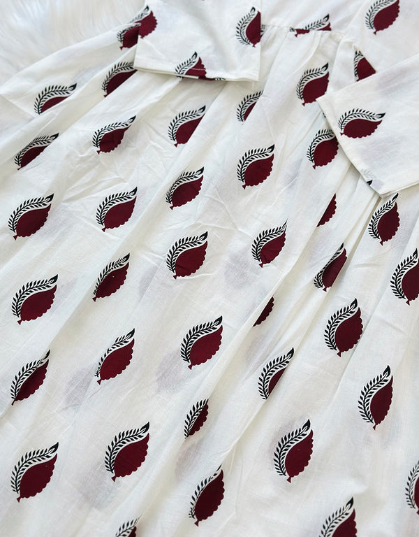 Ready-to-Wear Cotton Anarkali Co-ord Set – Graceful Comfort & Effortless Style ✨