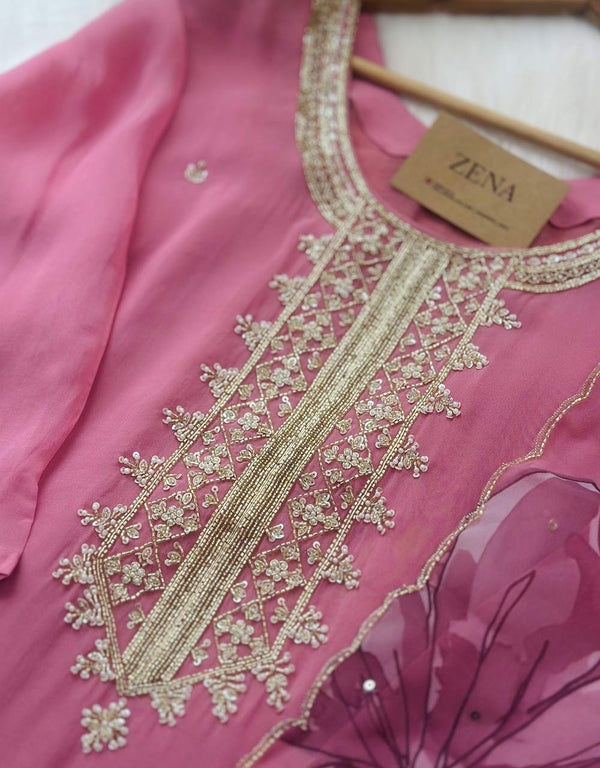 Ready-to-Wear Organza Kurti Set – Sheer Elegance & Graceful Charm ✨