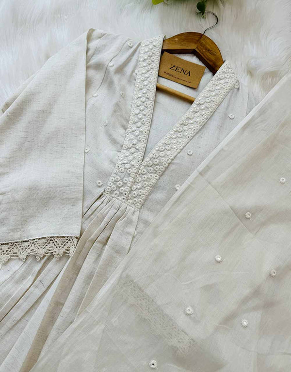 Ready to Wear Pure Cotton Anarkali Suit – Classic Comfort & Timeless Elegance ✨