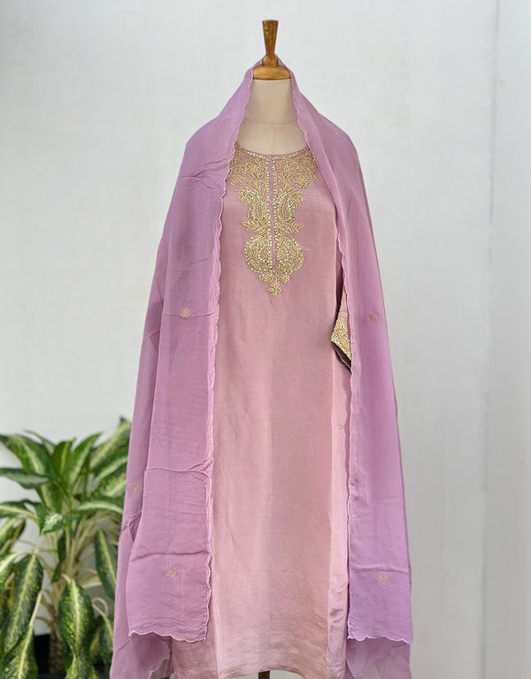 Tissue Silk Ready-to-Wear Handwork Kurti Set – Luxurious Craftsmanship & Timeless Grace ✨