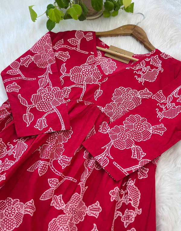 Ready-to-Wear Cotton Anarkali Co-ord Set – Timeless Elegance with Ultimate Comfort ✨