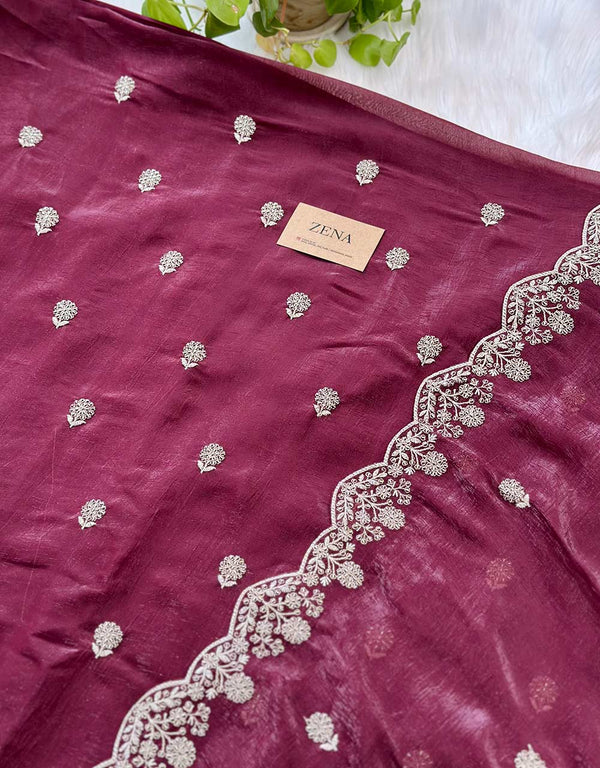 Unstitched Shimmer Silk Party Wear Suit – Glamorous Elegance & Luxe Appeal ✨