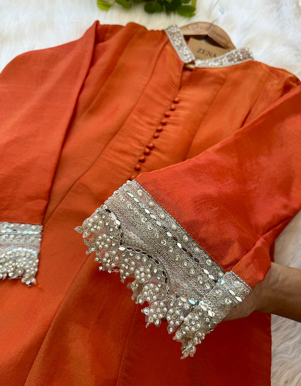 Ready-to-Wear Tissue Silk Kurti Set ✨