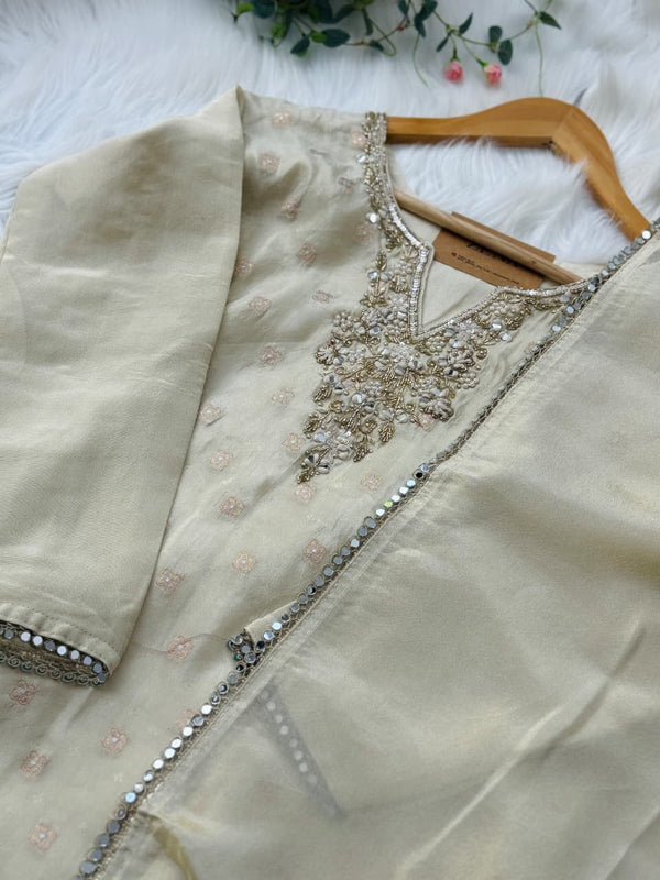 Premium Tissue Silk Hand Work Suit