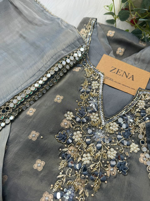 Premium Tissue Silk Hand Work Suit