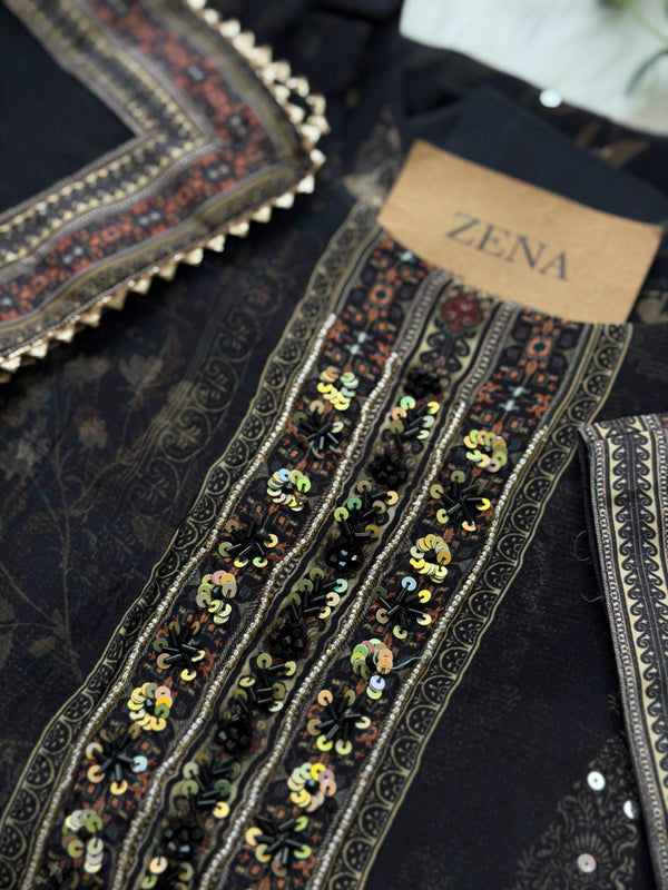 π Pure Crepe Pakistani Hand Detailed Suit π