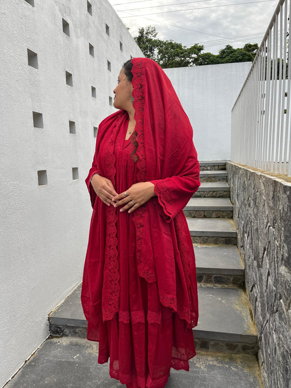 Zena Signature Anarkali 💛 – Premium Pure Mul Cotton🌿Z396