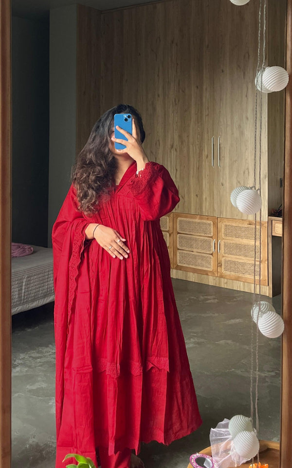 Zena Signature Anarkali 💛 – Premium Pure Mul Cotton🌿Z396