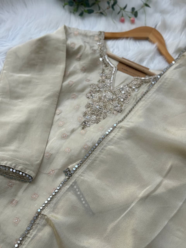 Premium Tissue Silk Hand Work Suit