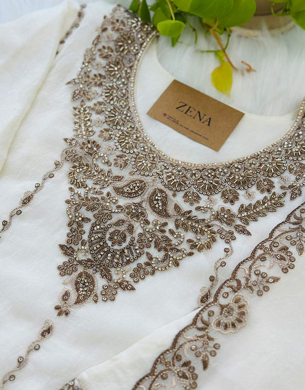 Shimmer Silk Ready-to-Wear Kurti Set with Sharara Bottom ✨