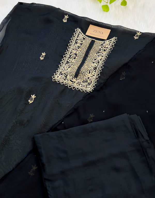 Unstitched Organza Party Wear Suit ✨