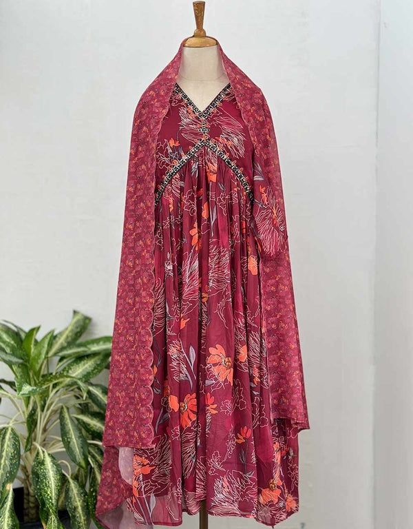 Chinnon Anarkali Kurti Set ✨