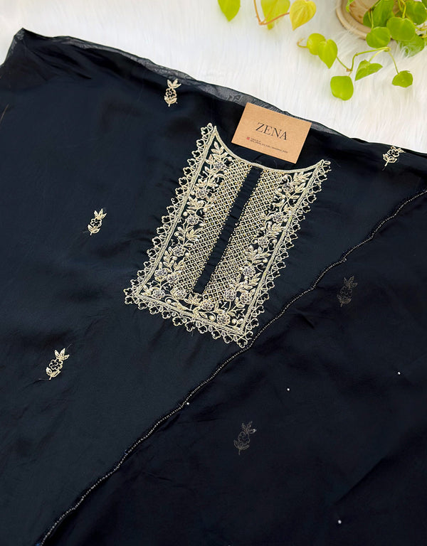 Unstitched Organza Party Wear Suit ✨