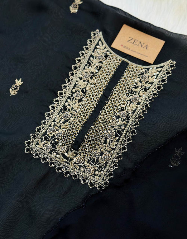 Unstitched Organza Party Wear Suit ✨