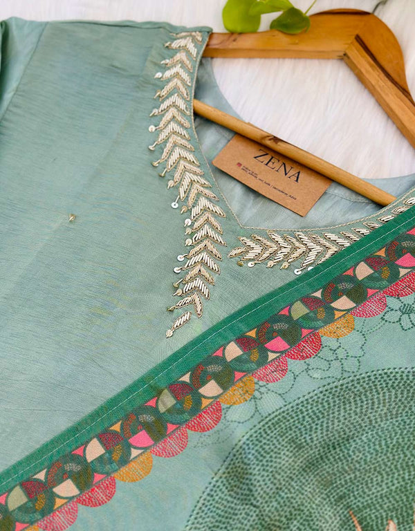 Tissue Silk Ready to Wear Kurti Set ✨