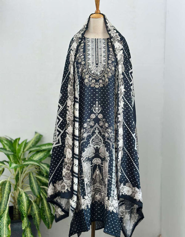 Semi-Stitched Muslin Partywear Suit β Grace Meets Glamour π