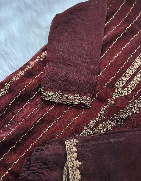 Ready-to-Wear Shimmer Silk Party Wear Suit – Glamour Redefined ✨