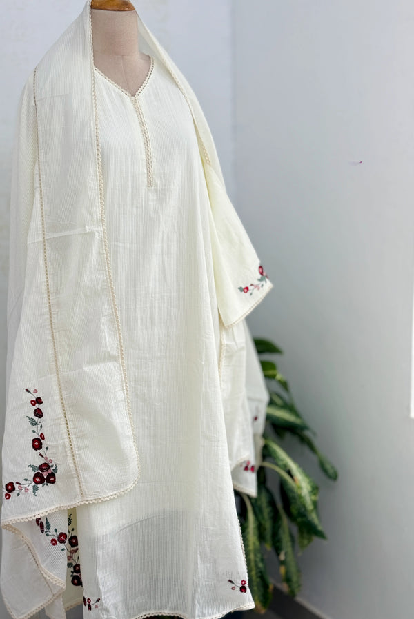 ๐ธ Pure Cotton Embroidered Kurti Set ๐ธ