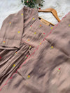 ✨ Glass Chanderi Anarkali Kurti Set – Top, Bottom & Dupatta ✨