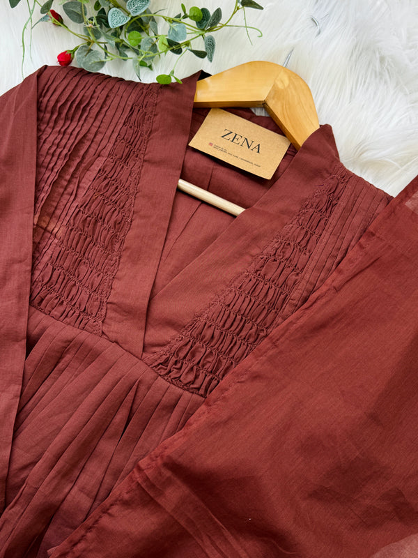 🌸 Pure Cotton Anarkali Set 🌸