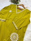 Pure Cotton Embroidered Kurti Set 🌿