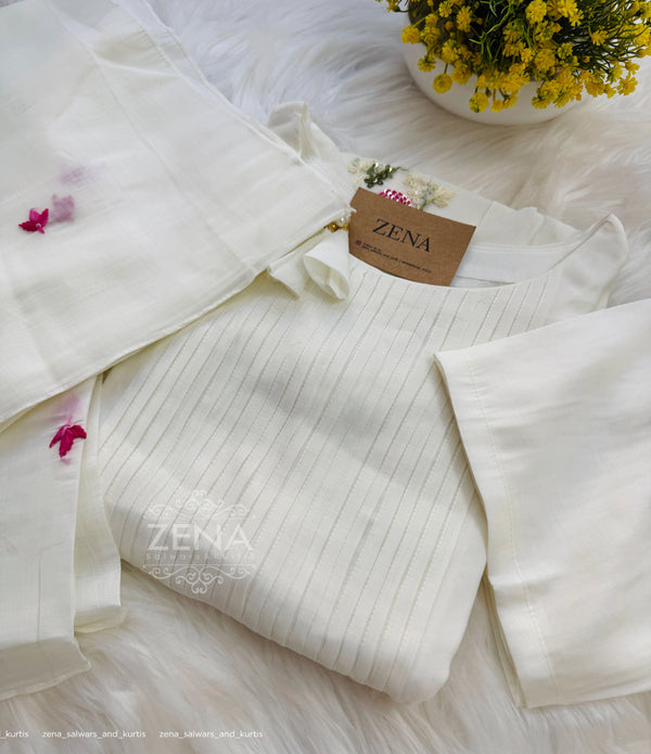 ✨ Premium Mul Chanderi Hand-Detailed Anarkali Set ✨