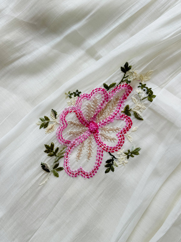 ✨ Premium Mul Chanderi Hand-Detailed Anarkali Set ✨