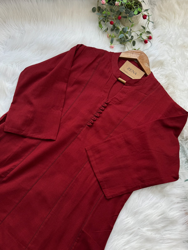 ✨ Pure Cotton A-Line Kurti Set ✨