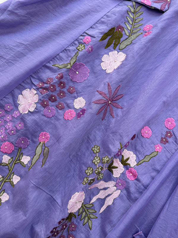 ✨ Mul Chanderi Embroidered Anarkali Set ✨