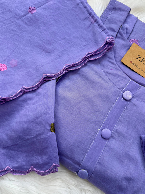 ✨ Mul Chanderi Embroidered Anarkali Set ✨