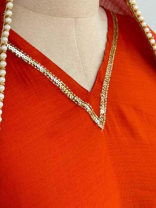 ✨ Mul Chanderi Hand Detailed Anarkali Set ✨